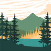 At The Lake 6x6 Layering Stencils