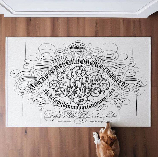 Gothique Script | 24x36 Screen-Printed Canvas