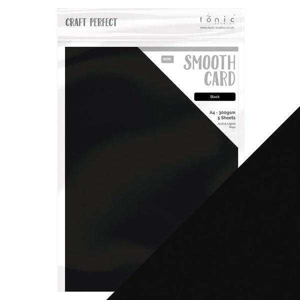 Black Smooth Cardstock | A4 {5/pk}