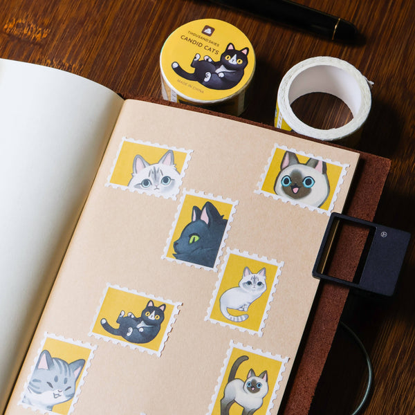 Candid Cats Stamp Washi Tape