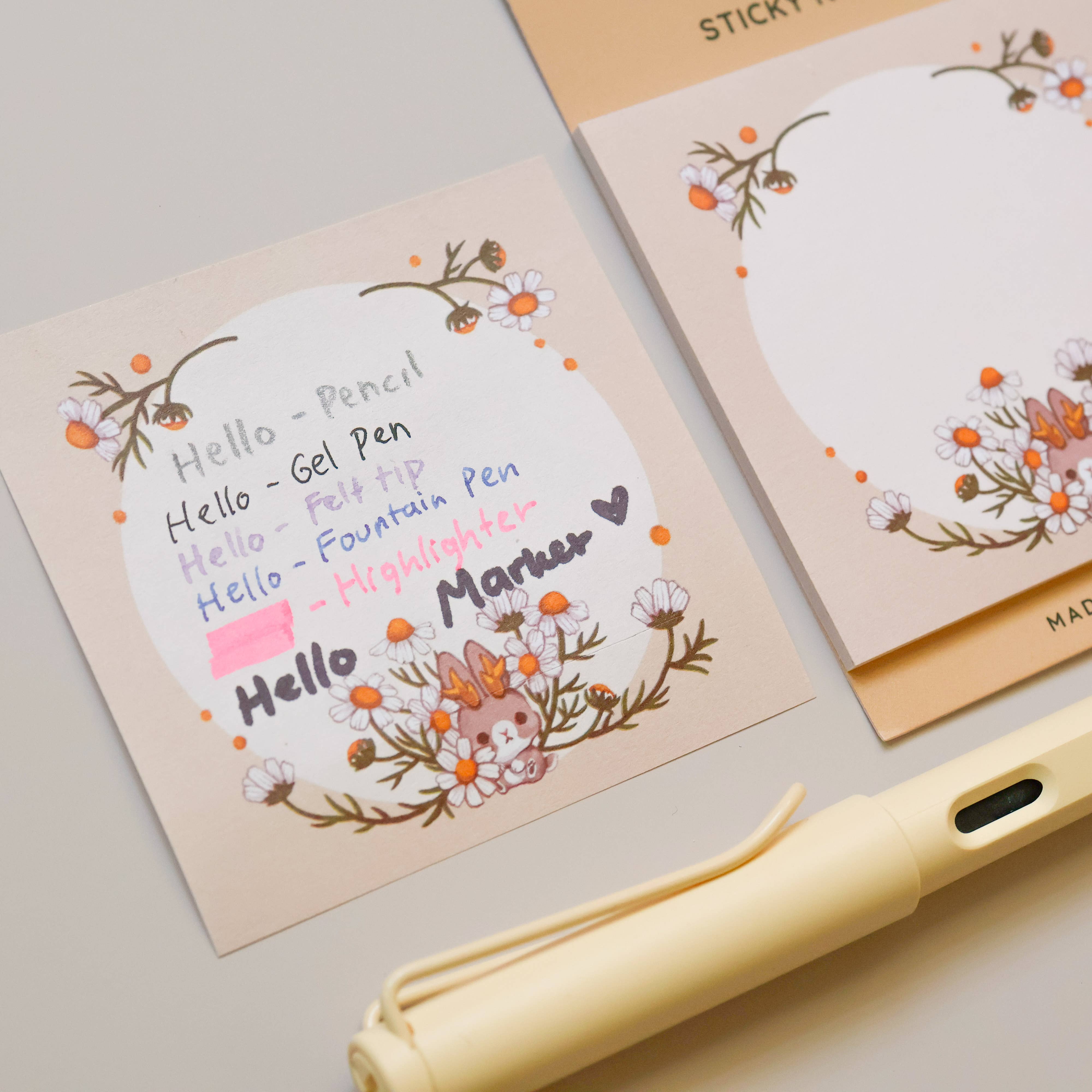 Jackalope's Garden Cream Sticky Notes