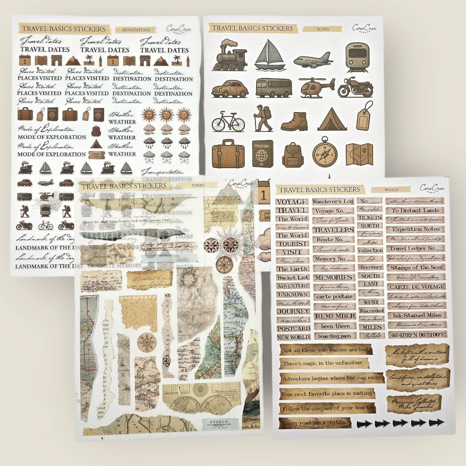 Travel Journal Stationery & Craft Kit