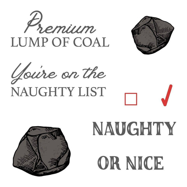 Naughty List 3" x 4" Clear Stamp Set | Vintage Gift Card Box Add-On {Retired}