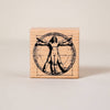 Vitruvian Woman Wooden Stamp