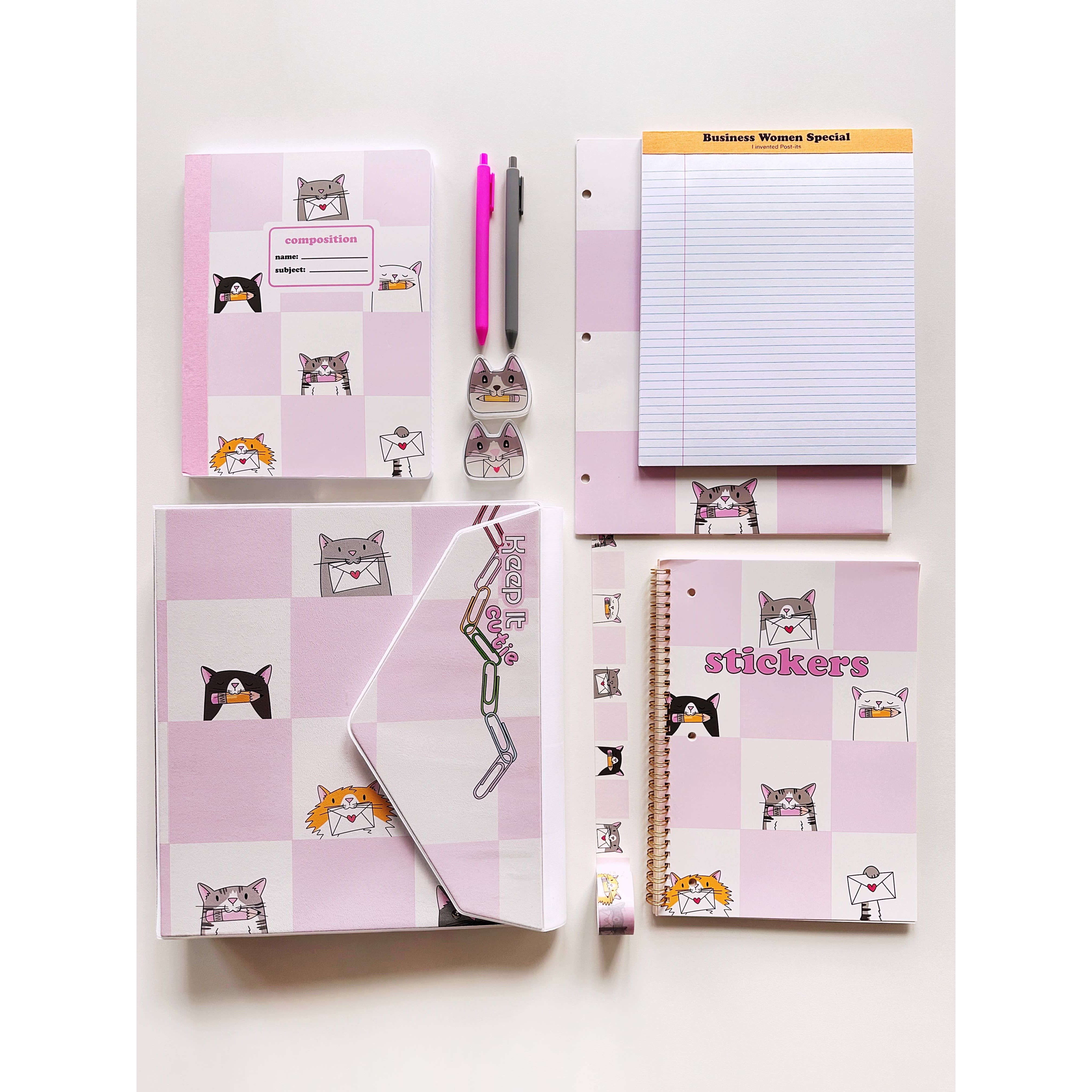 Stationery Kitties Keep It Cutie Binder