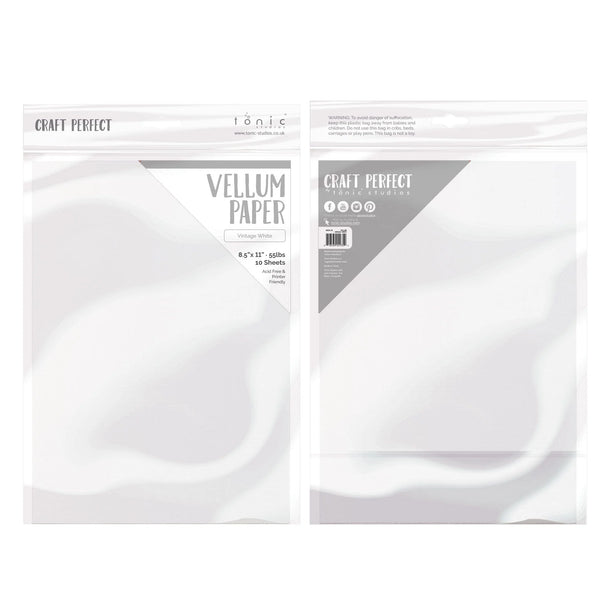 Vintage White Vellum | 8.5x11 {10/pk}