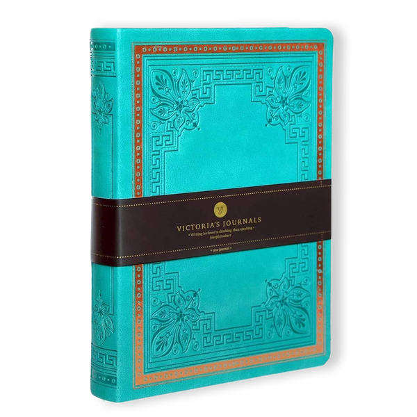 Teal Antiqued Vegan Leather Journal