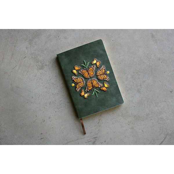 Butterfly Dance Embroidered Journal Notebook