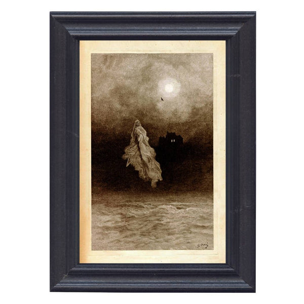 The Lost Lenore Framed Illustration, Edgar Allen Poe's "The Raven"