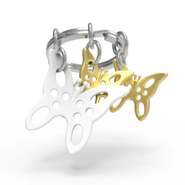 Butterfly Family Metal Keychain