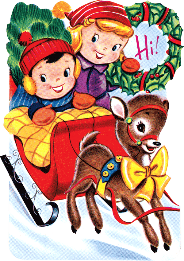 Merry Christmas Die Cut Greeting Card Packet