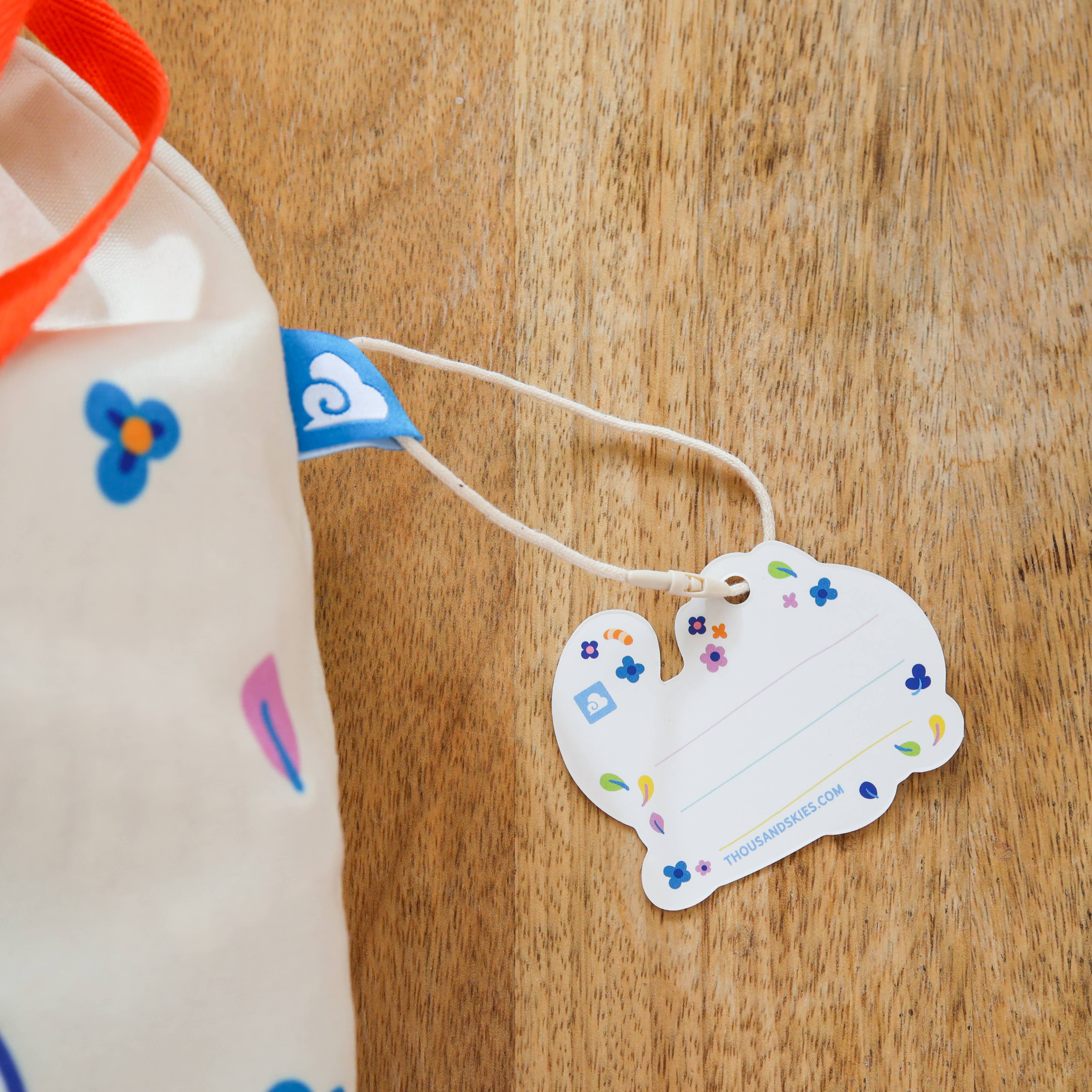 Floral Calico Drawstring Pouch Bag