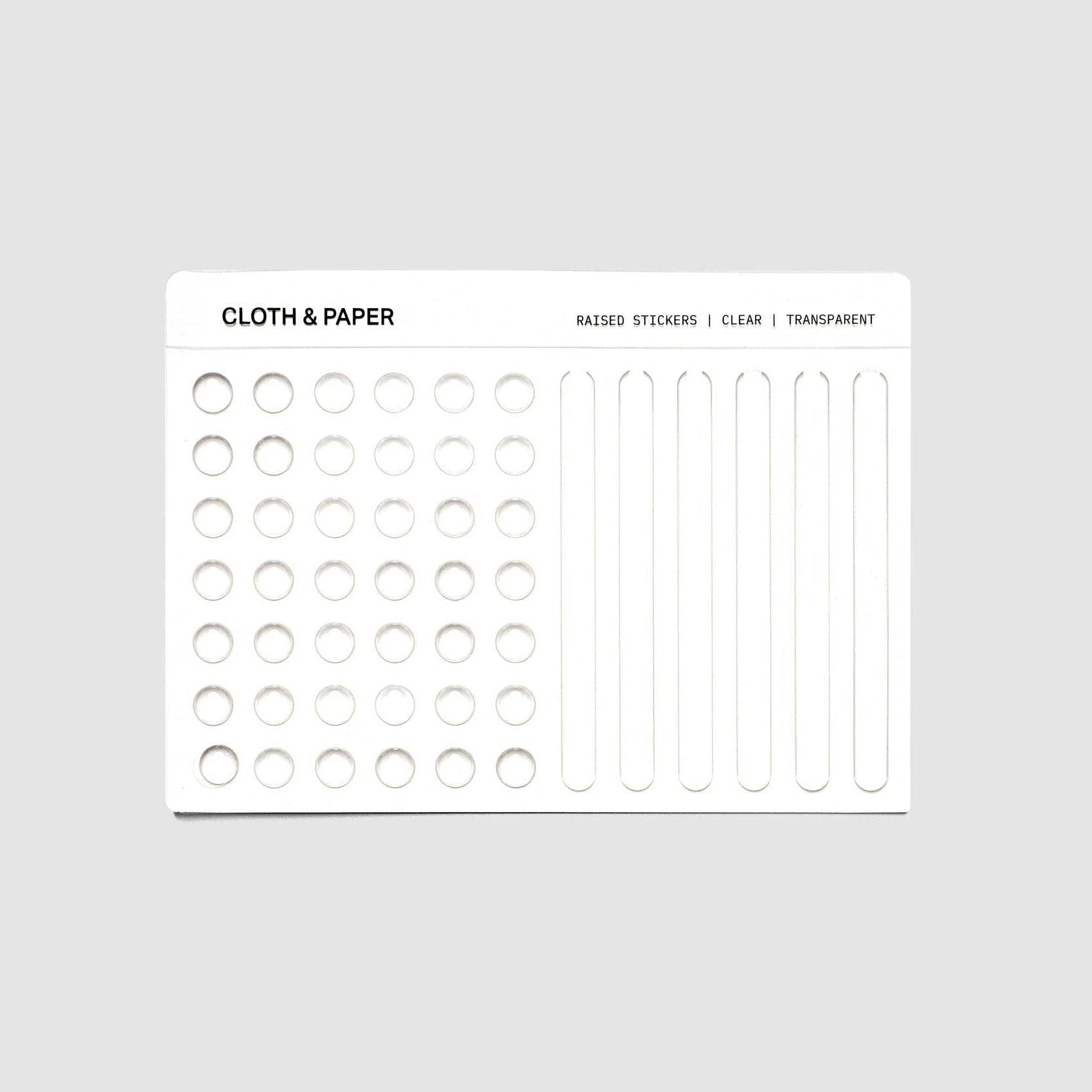 {coming soon!} Raised Transparent Sticker Set