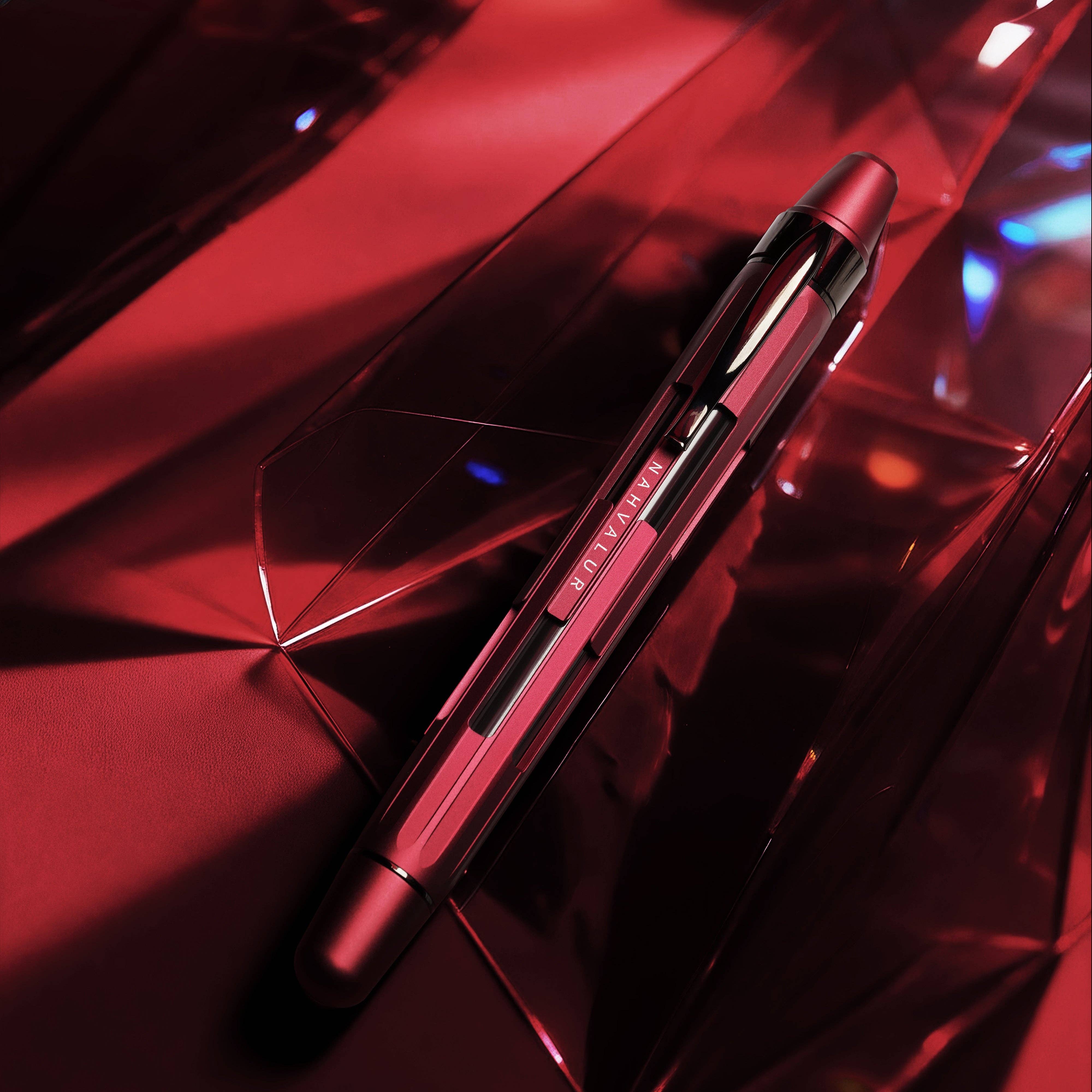 Ruby + Black Eclipse Retractable Fountain Pen