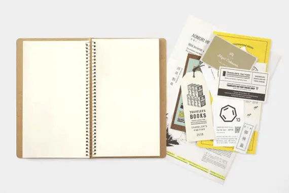 Traveler's Company Spiral Ring Notebook | A5 Slim | Paper Pocket
