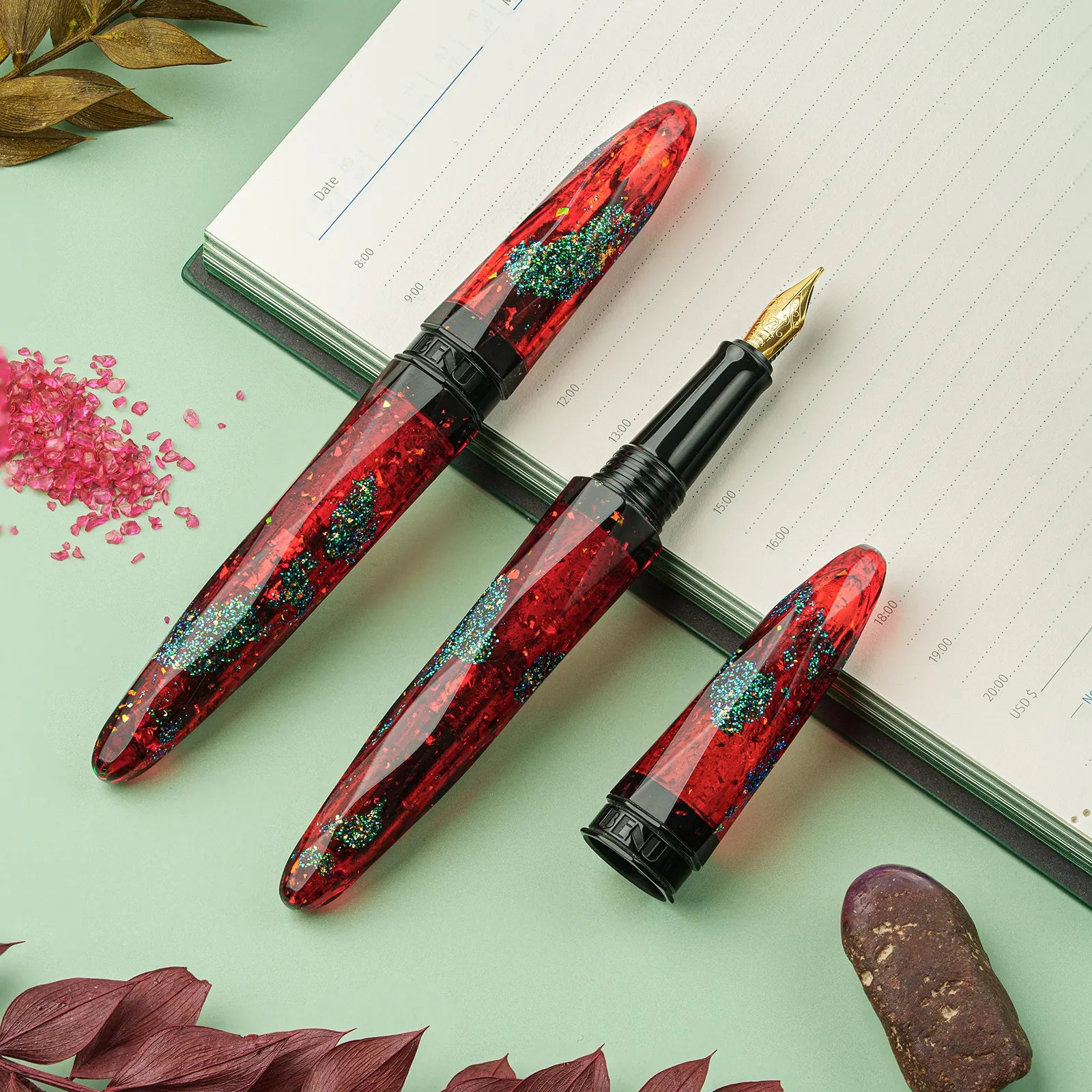 Ruby Forest Briolette Fountain Pen