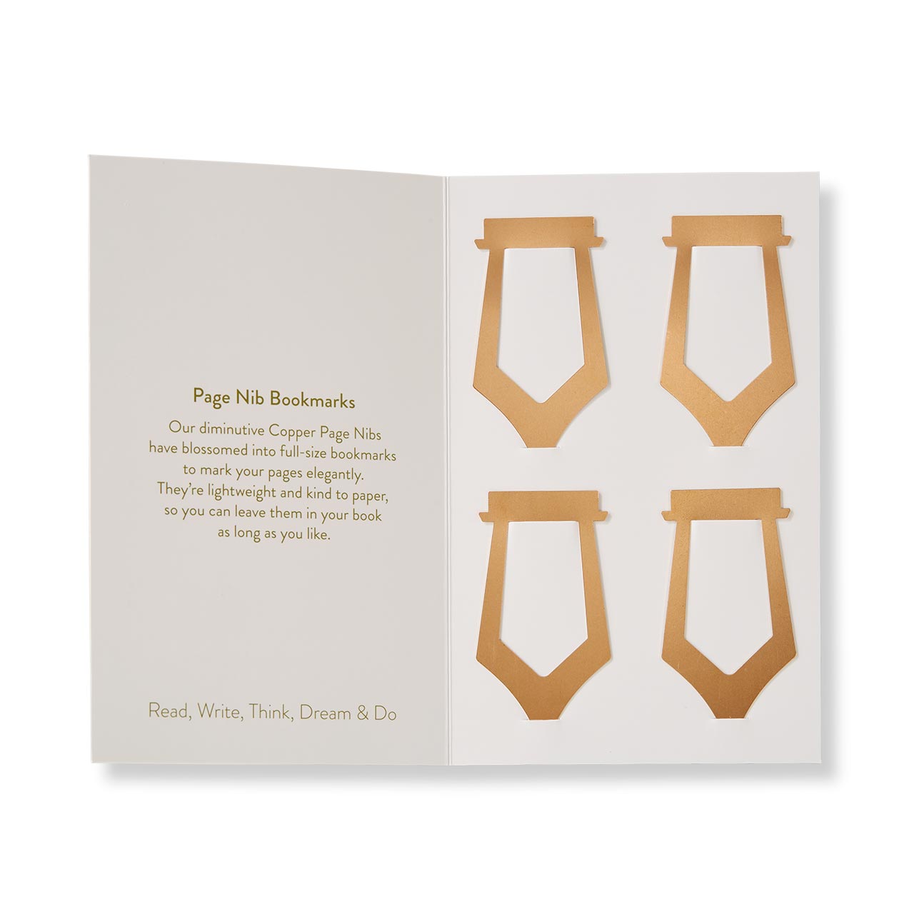 Copper Page Nib Bookmark (set of 4)