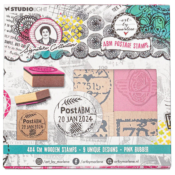 Postage Wood-Mounted Stamp Set | Art by Marlene