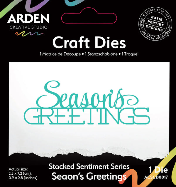 Stacked "Season's Greetings" Craft Die | Sentiment Series