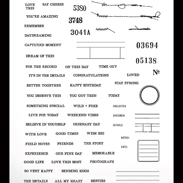 Everyday Notes 6x8 Clear Stamp Set | Maker Series