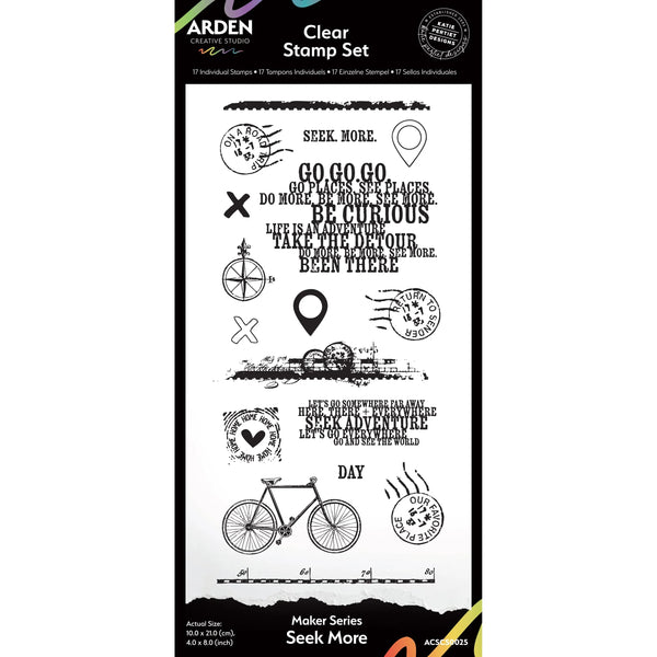 Seek More 4x8 Clear Stamp Set | Maker Series