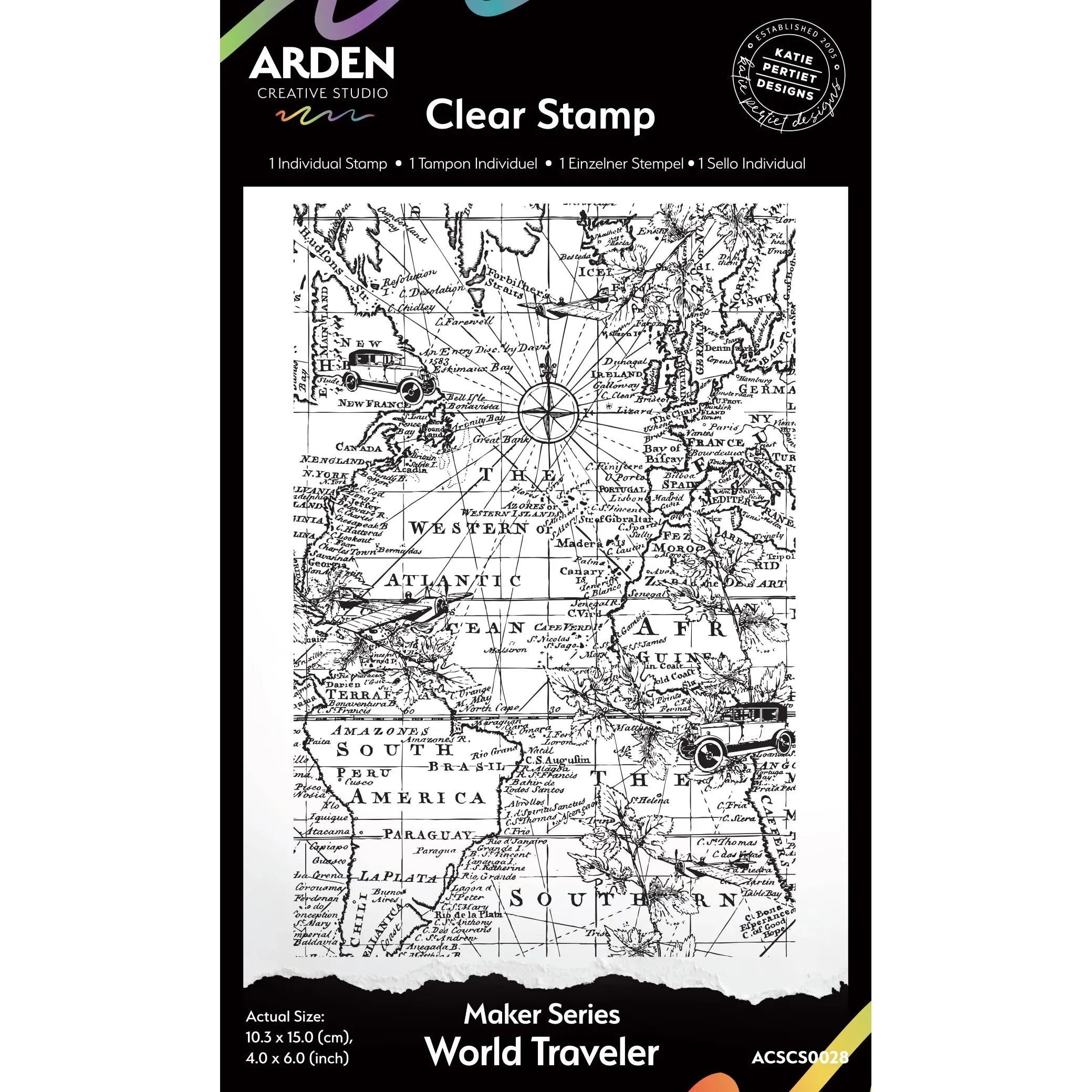 World Traveler 4x6 Background Stamp | Maker Series