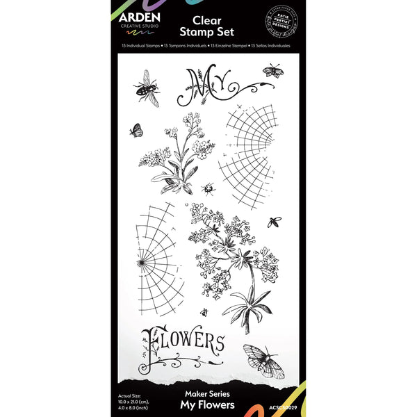 My Flowers 4x8 Clear Stamp Set | Maker Series