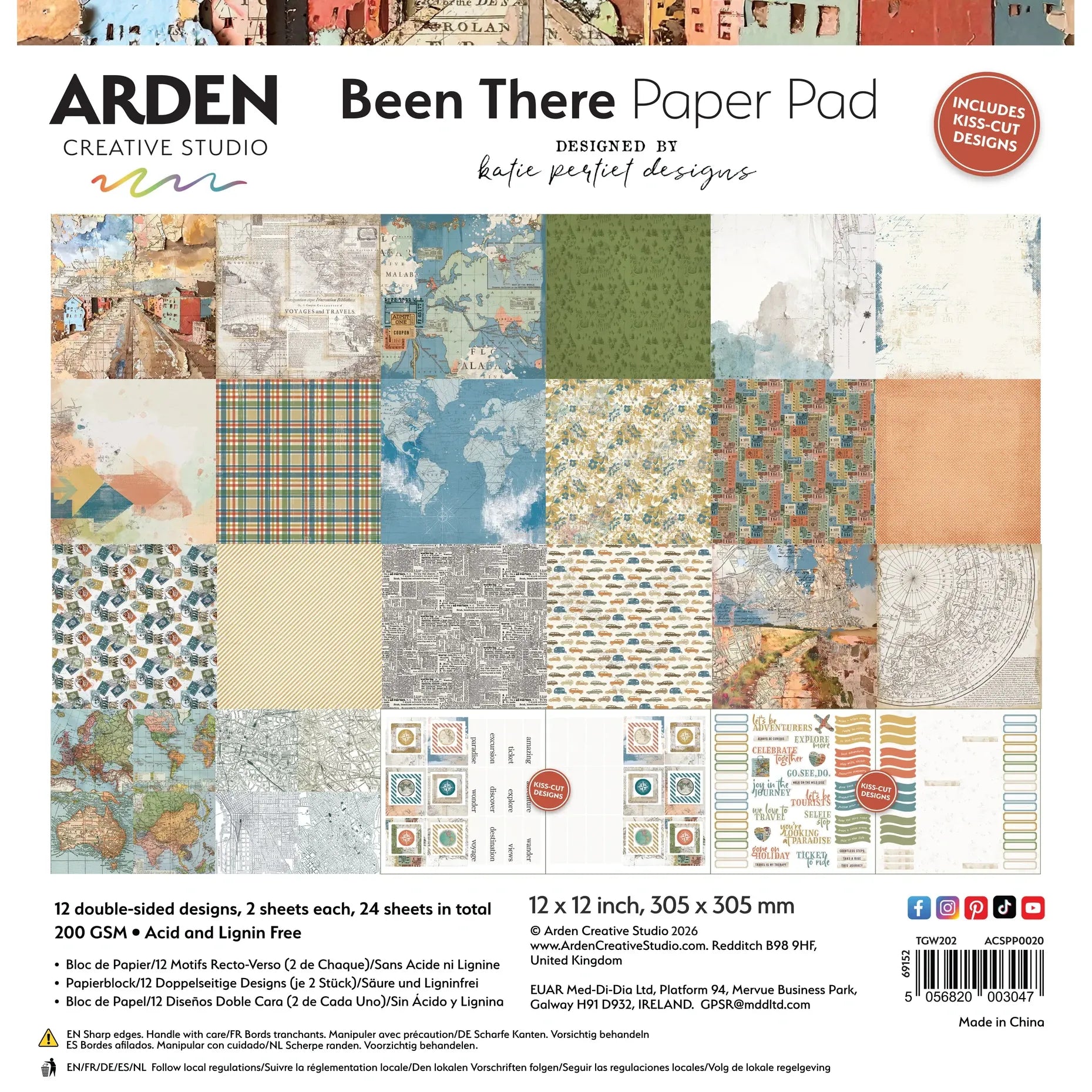 Been There 12x12 Double-Sided Paper Pad