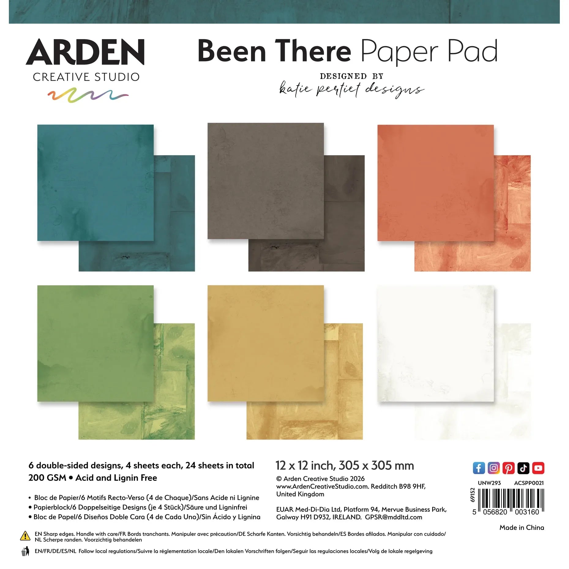 Been There 12x12 Solids Paper Pad