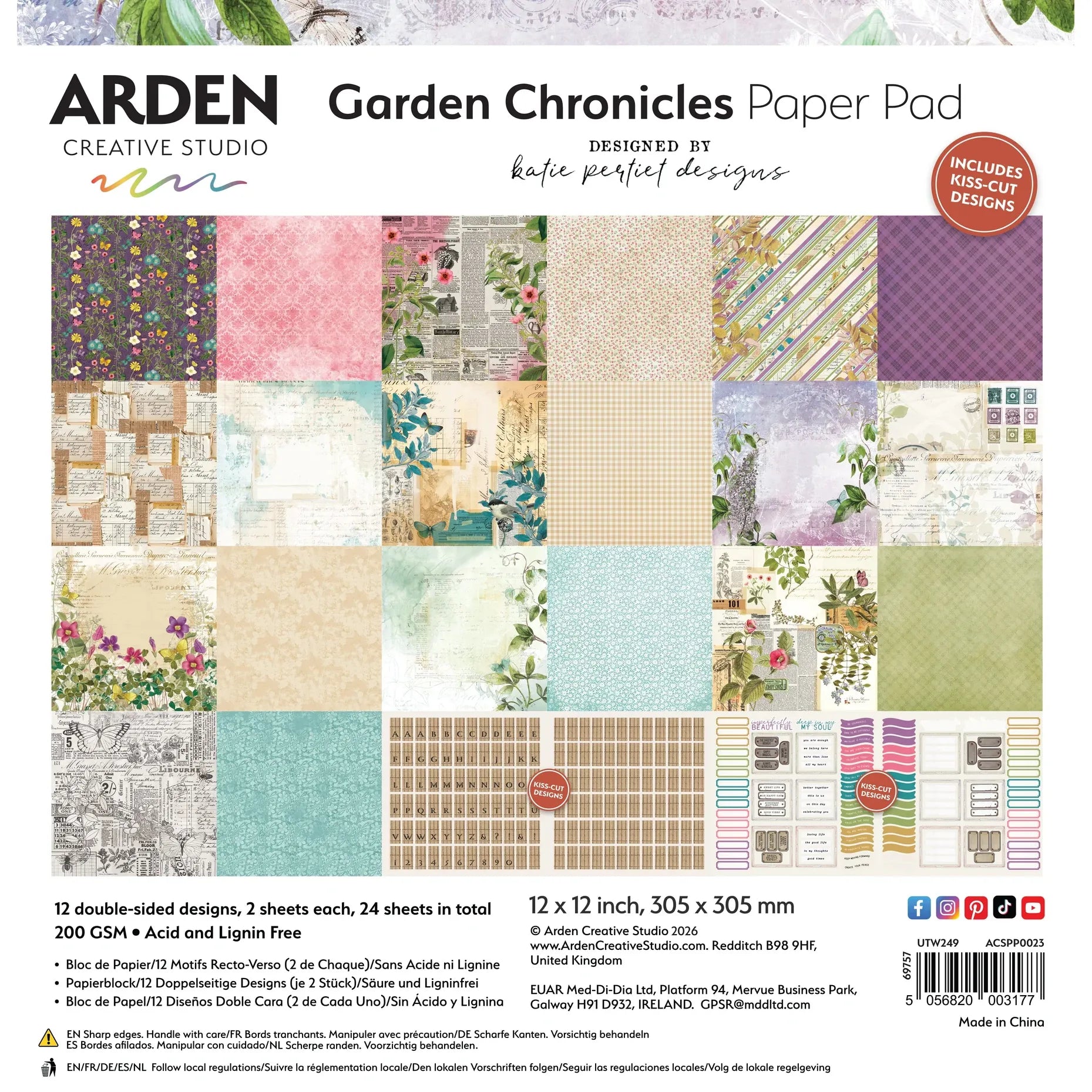 Garden Chronicles 12x12 Paper Pad