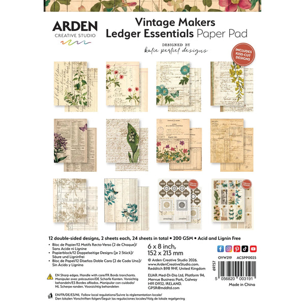 Ledger Essentials 6x8 Paper Pad | Vintage Makers