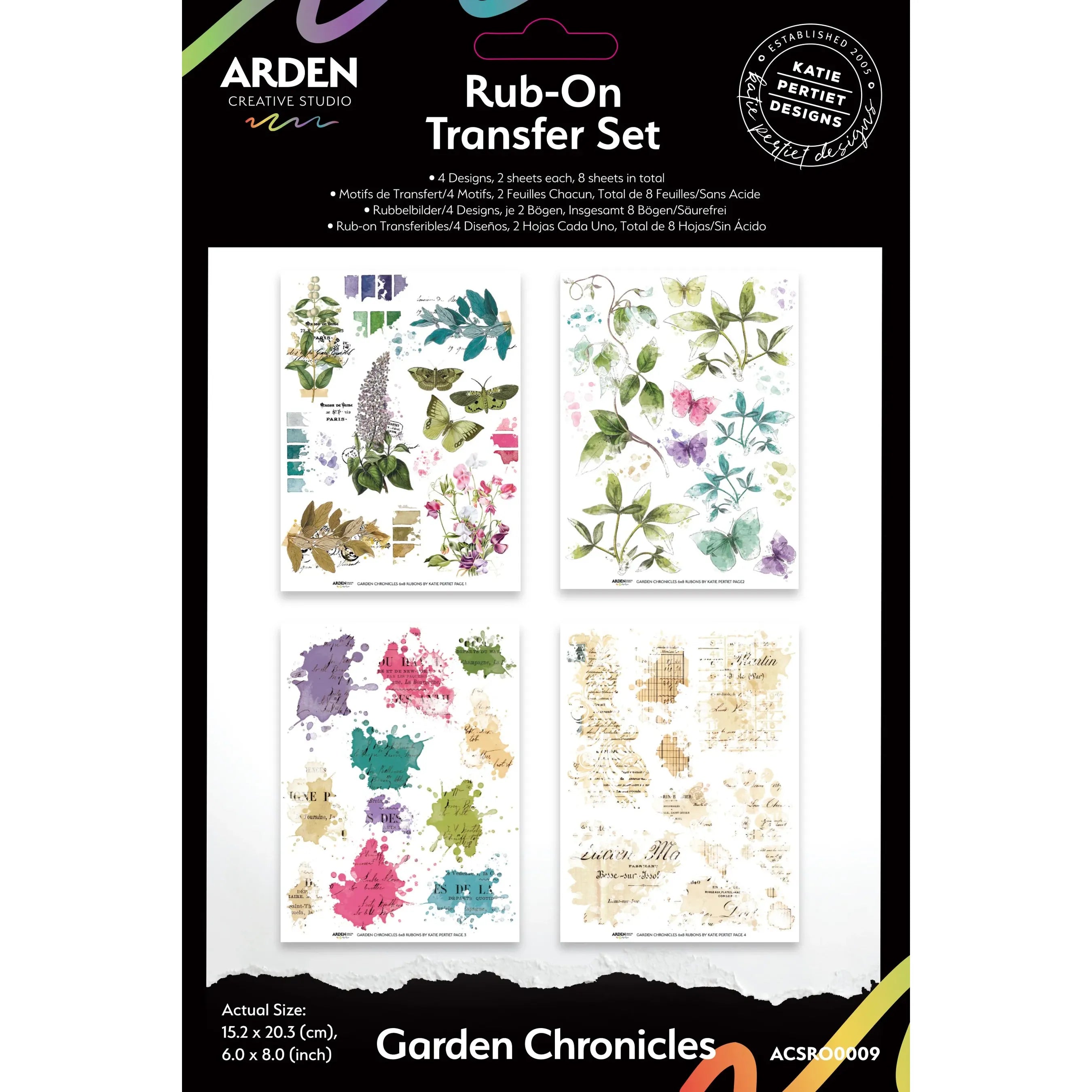 Garden Chronicles 6x8 Rub-on Transfer Set