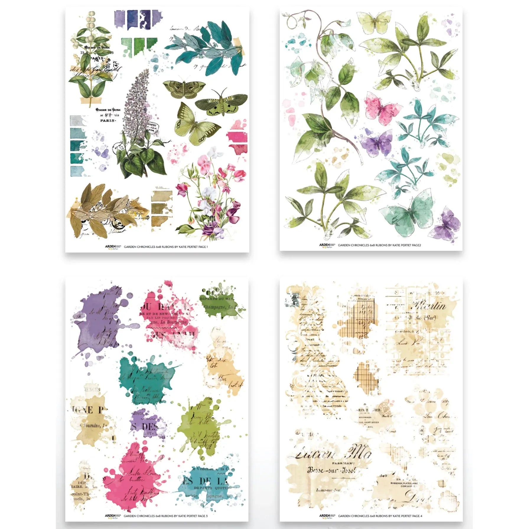Garden Chronicles 6x8 Rub-on Transfer Set