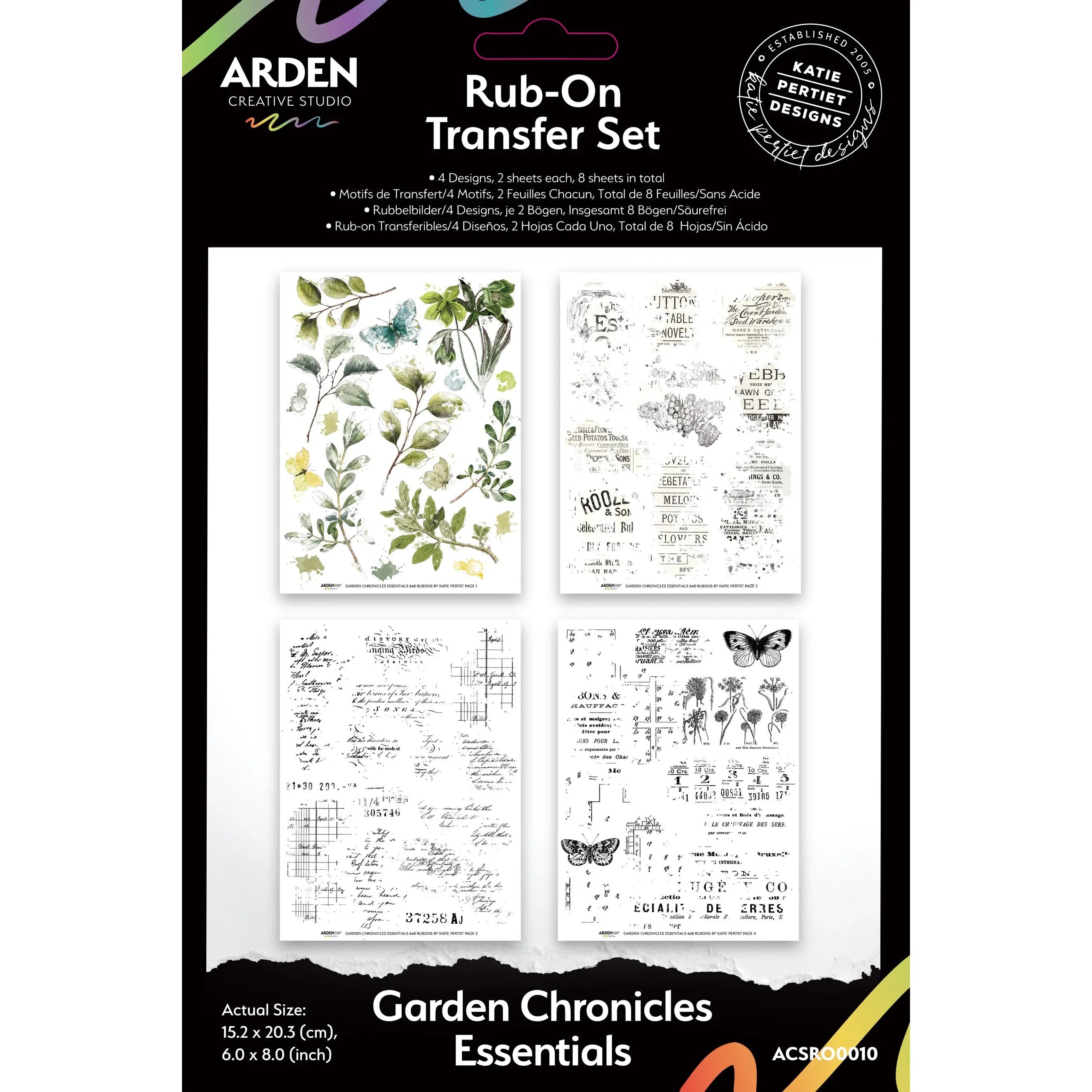 Garden Chronicles Essentials 6x8 Rub-on Transfer Set