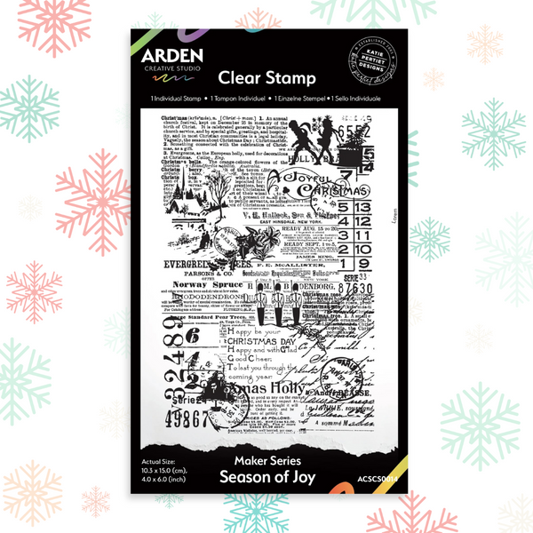 Season of Joy 4x6 Clear Background Stamp | Maker Series