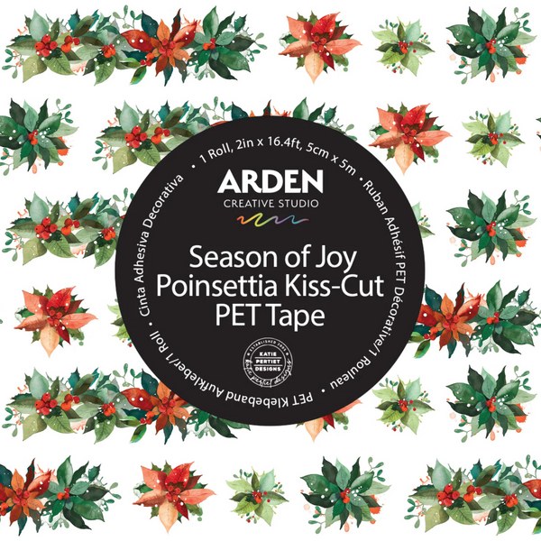 Season of Joy Poinsettia Continuous PET Tape