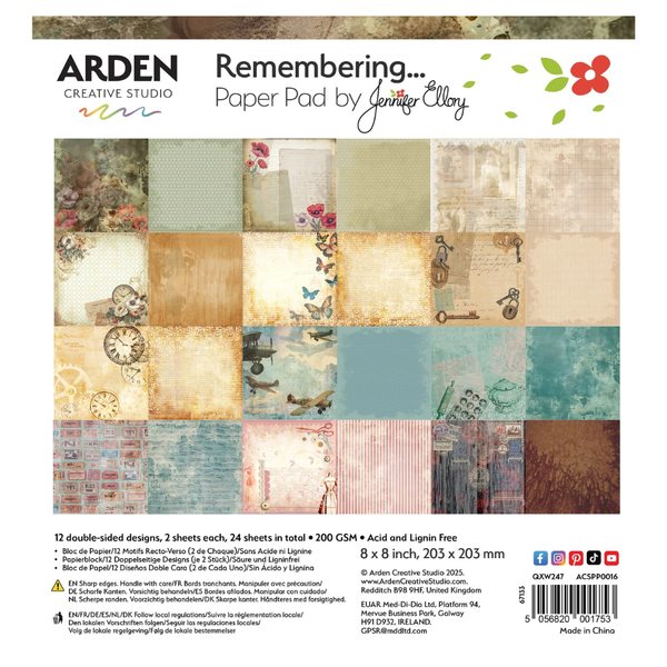 Remembering 8x8 Paper Pad | Jennifer Ellory