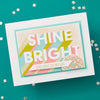 Shine Bright Sentiment Strips Press Plate + Die Set | Carissa Wiley {clearance}