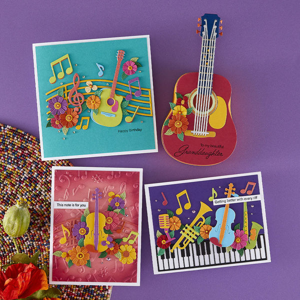Musical Notes 3D Embossing Folder | Bibi Cameron