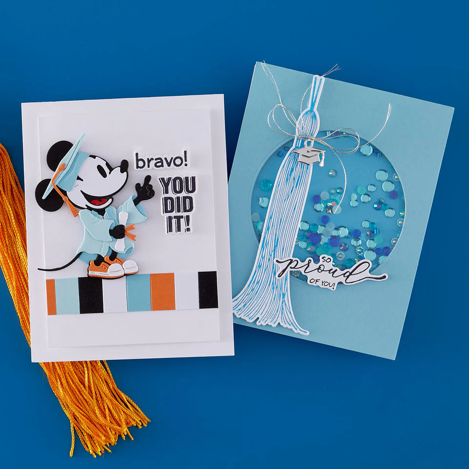 Graduation Sentiments Press/Foil Plate + Die Set | Classic Mouse