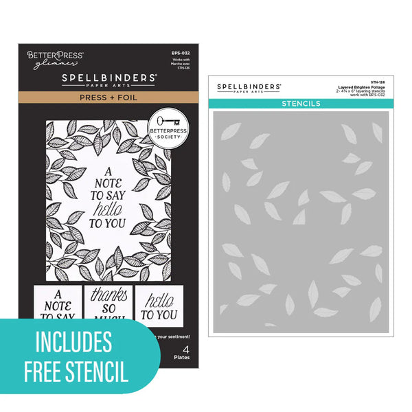 Brighten Foliage Press Plates & Stencil | BetterPress Society {May 2026}