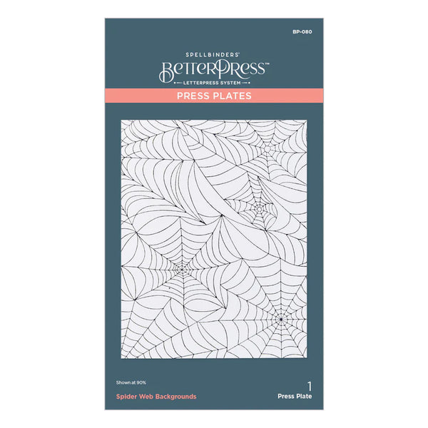 Spider Web Background Press Plate | BetterPress Halloween