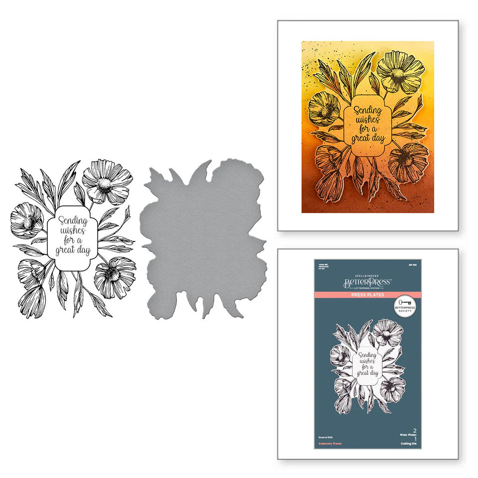 Anemone Frame Press Plate + Die Set | Betterpress Society Exclusive {March 2024}