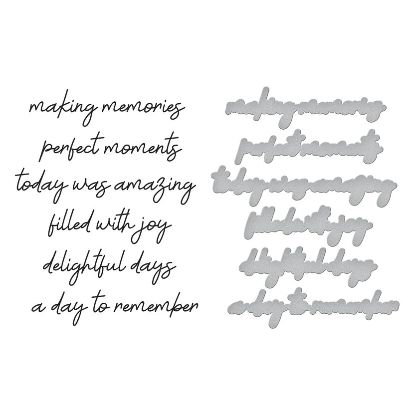 Happiness Sentiments Press Plate + Die Set | Storytelling Collection