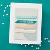Shine Bright Sentiment Strips Press Plate + Die Set | Carissa Wiley {clearance}