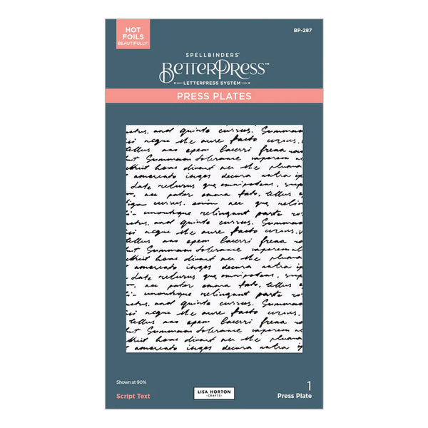 Script Text Press Plate | Lisa Horton