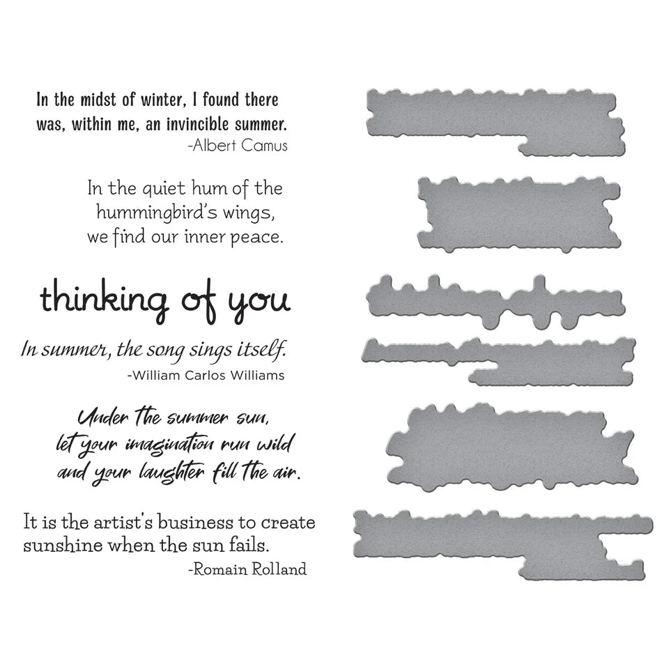 Summer Solstice Garden Sentiments BetterPress Plate & Die Set | Susan Tierney-Cockburn