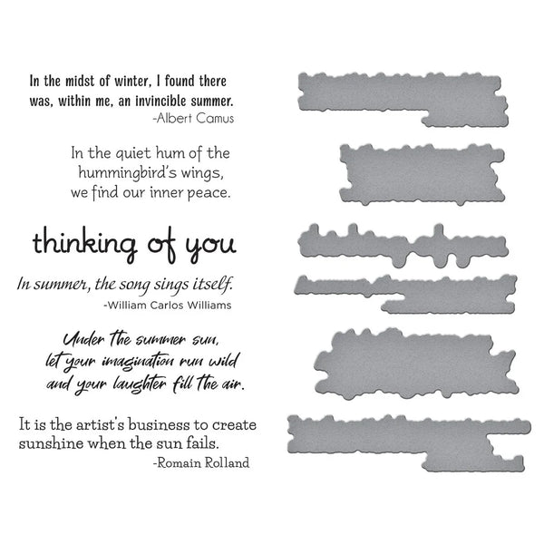 Summer Solstice Garden Sentiments BetterPress Plate & Die Set | Susan Tierney-Cockburn