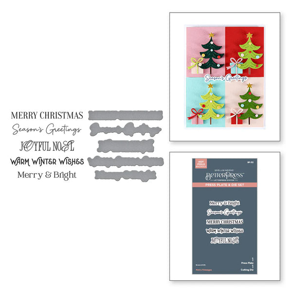 Merry Messages Plate & Die Set | Wonderland Collection