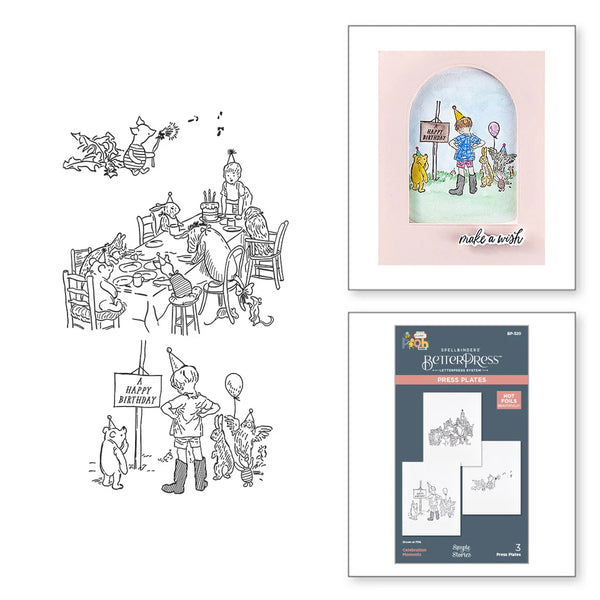 Celebration Moments Press Plates | Classic Pooh Birthday Collection